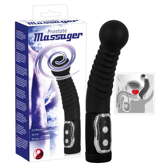 You2Toys - Prostate massager - Rotacijski prostata vibracijski masažer (črn)
