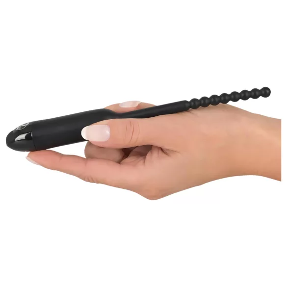You2Toys - dilatator za sečnico z vibracijo - kroglice - 0,8 cm - črn