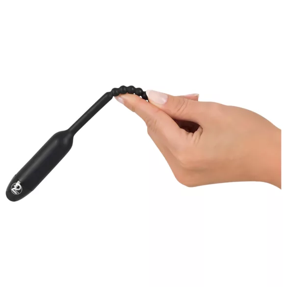 You2Toys - dilatator za sečnico z vibracijo - kroglice - 0,8 cm - črn