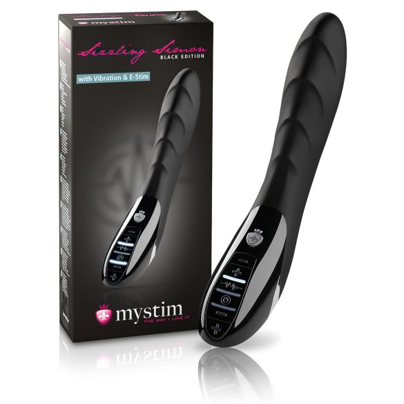 mystim Sizzling Simon - elektro-stimulacijski vibrator (črn)