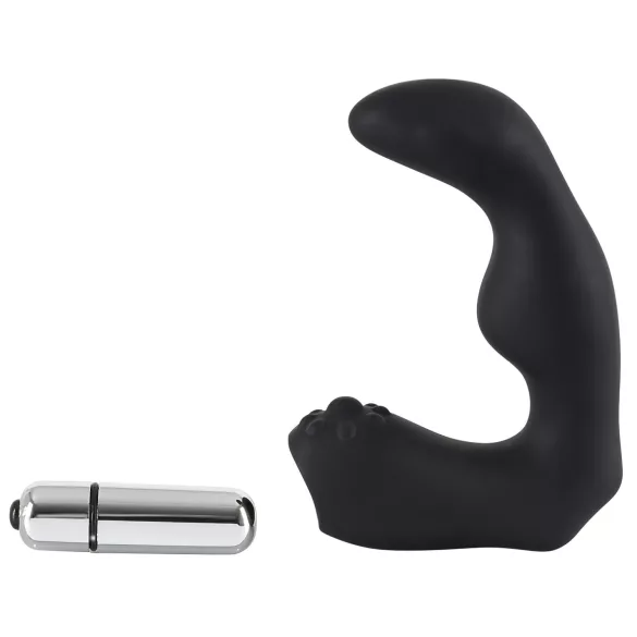 Rebel - vibracijski stimulator prostate - upognjen - črn