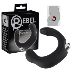 Rebel - ukrivljen vibrator za prostato - črna