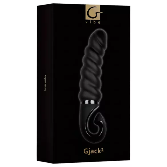Gvibe - vibratorski stimulator G-točke - polnilni, vodoodporen silikon - črn