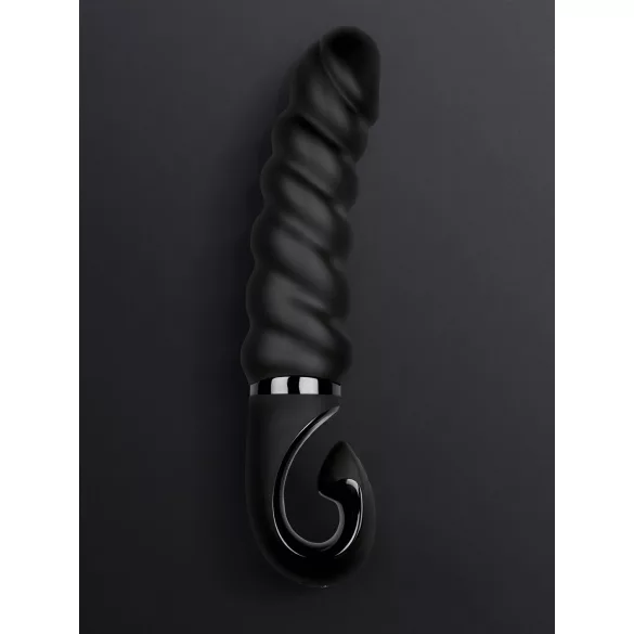 Gvibe - vibratorski stimulator G-točke - polnilni, vodoodporen silikon - črn