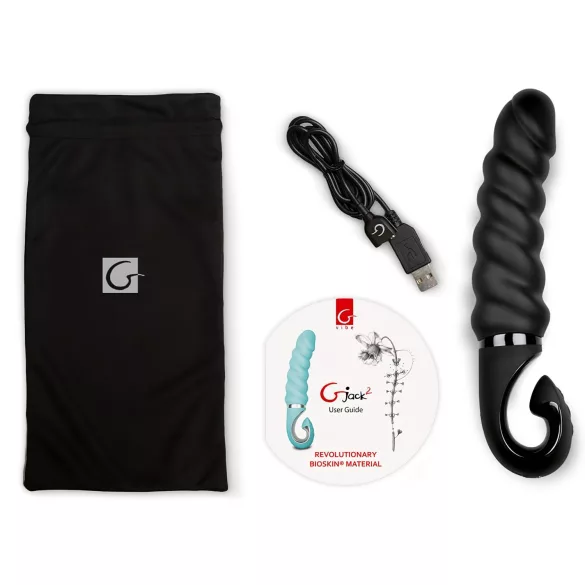Gvibe - vibratorski stimulator G-točke - polnilni, vodoodporen silikon - črn