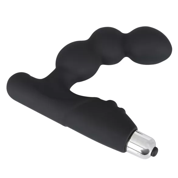 Rebel - vibrator za prostato z bunkicami - črna