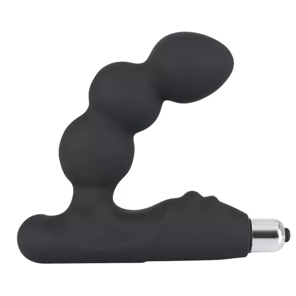 Rebel - vibrator za prostato z bunkicami - črna