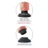 King Cock - realistični vibrator z vakuumskim podstavkom 23 cm - naravna barva