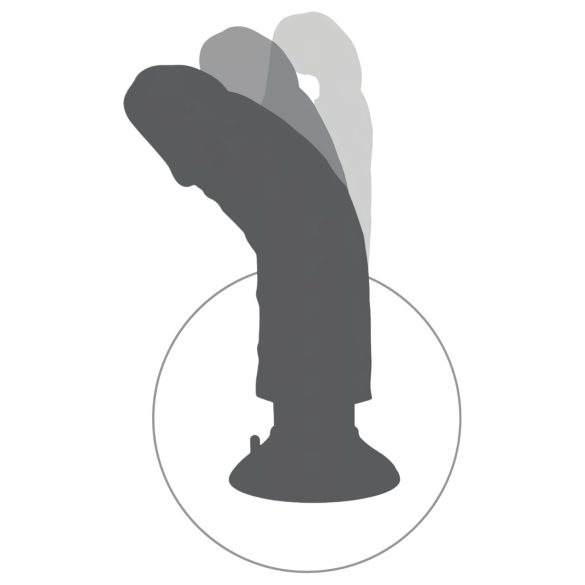 King Cock - vibrirajoči dildo z vakumskim nastavkom - 18 cm - naravno