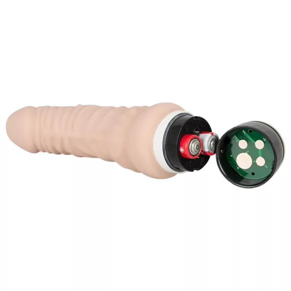You2Toys - vibrator s stimulacijo - silikon - naravna barva