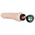 You2Toys - vibrator s stimulacijo - silikon - naravna barva