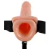 Fetish Strap-on 9 - nastavljiv strap-on vibrator - naravna barva