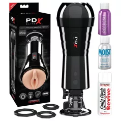   PDX - moški masturbator - sesalni in vibracijski vagina masturbator - črna