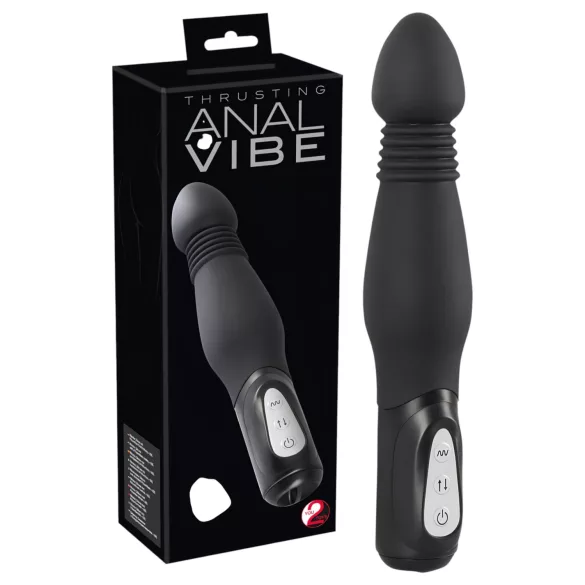 You2Toys - analni vibrator - potisni, vibracijski - črna