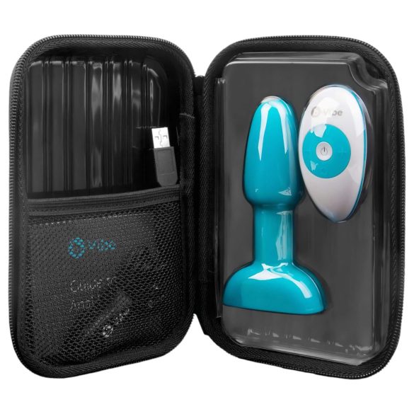 b-Vibe - analni vibrator z vrtečimi kroglicami - turkizna