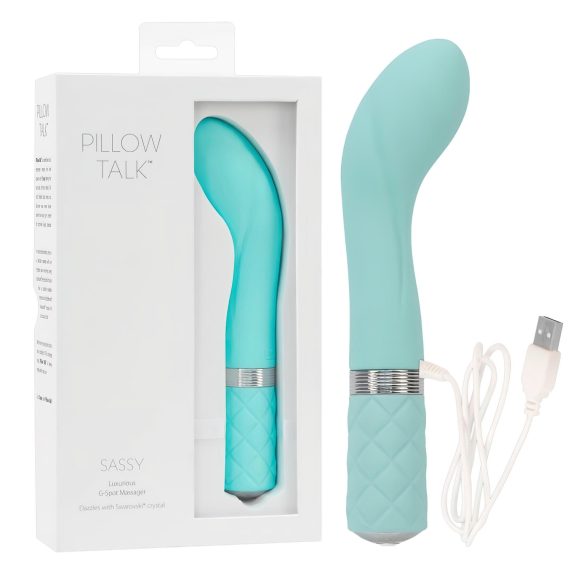 Pillow Talk Sassy - vibrator za G-točko - polnilni - turkizna