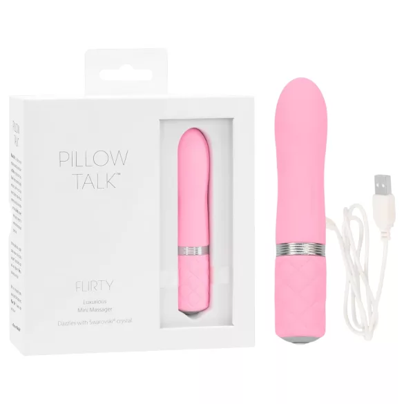 Pillow Talk Flirty - vibracijski masažer paličica - akumulatorski - roza