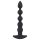 Black Velvet - polnilni analni vibrator z 5 kroglicami (črn)