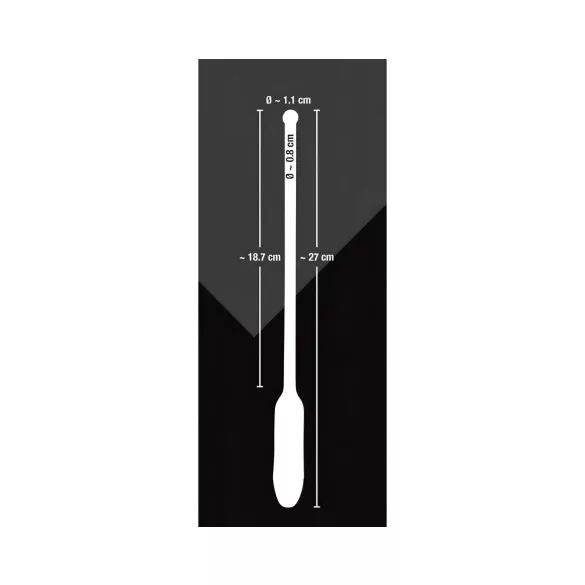 You2Toys - dilator za penis - vibracijski, silikon, črn (8-11 mm)