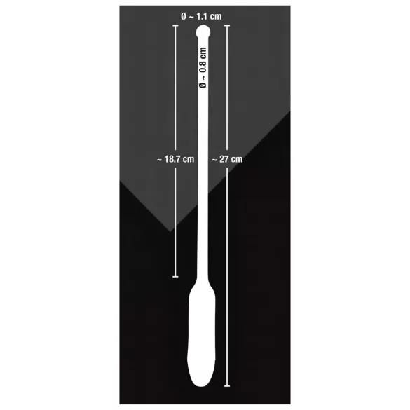 You2Toys - dilator za penis - vibracijski, silikon, črn (8-11 mm)