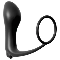   Pipedream - Analfantasy - analni vibrator za prst s penisnim obročkom (črn)