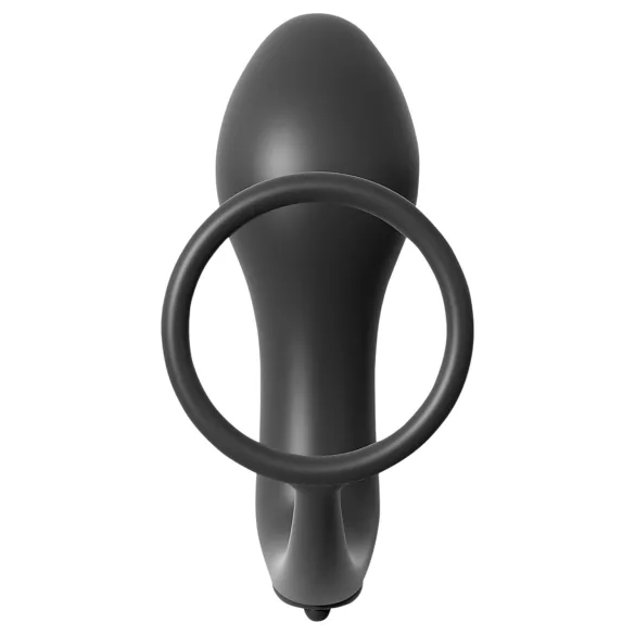 Pipedream - Analfantasy - analni vibrator za prst s penisnim obročkom (črn)