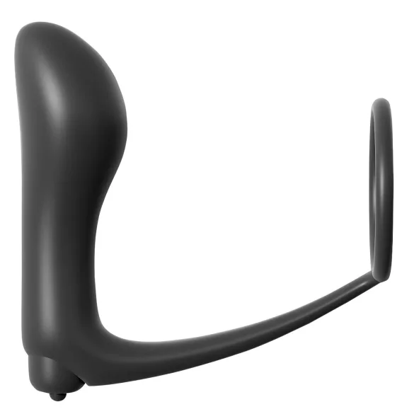 Pipedream - Analfantasy - analni vibrator za prst s penisnim obročkom (črn)