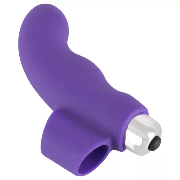 SMILE - ujjni vibrator - valovita oblika - silikon vijolična