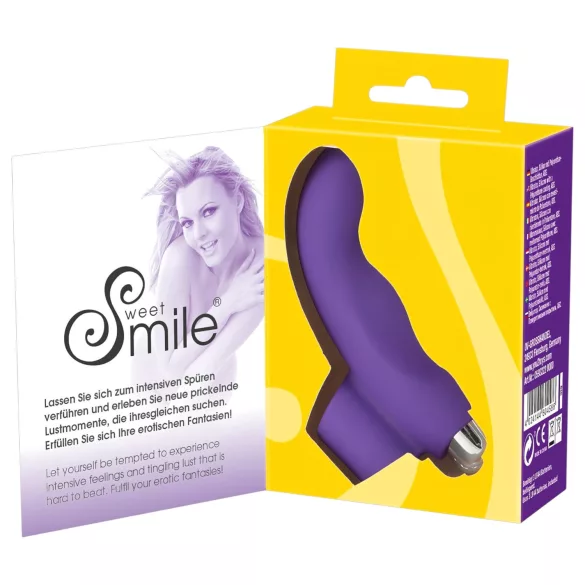 SMILE - ujjni vibrator - valovita oblika - silikon vijolična