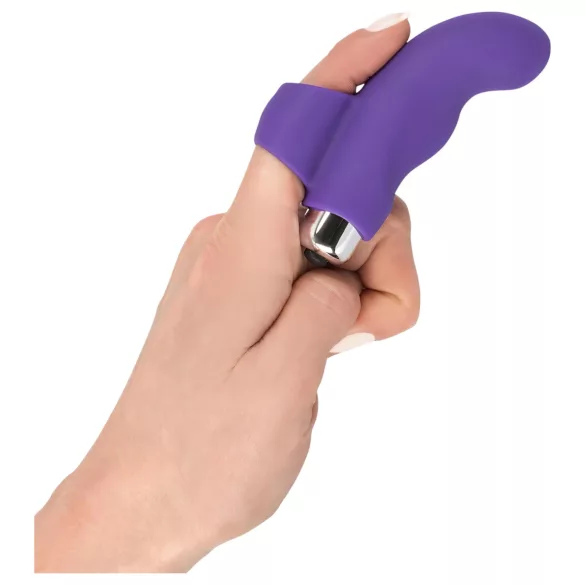 SMILE - ujjni vibrator - valovita oblika - silikon vijolična