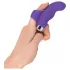 SMILE - ujjni vibrator - valovita oblika - silikon vijolična
