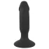 Black Velvets - analni vibrator s penisom - polnjenje - črna