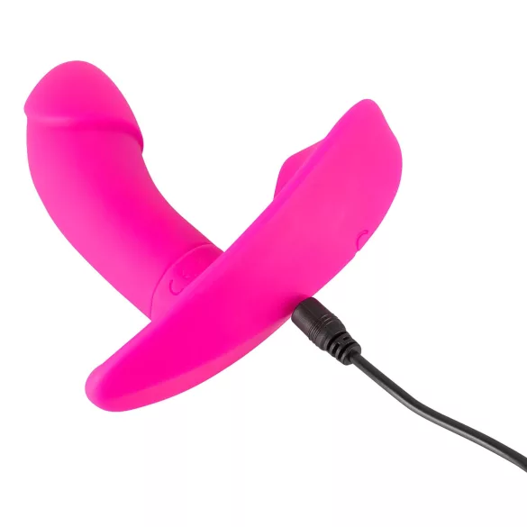 SMILE - nastavek za hlačke - akumulatorski nosljiv vibrator - roza