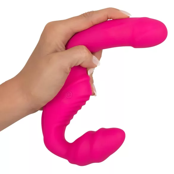 You2Toys - Double2Teaser - pripenljivi vibrator brez nosilnega paščka (roza)