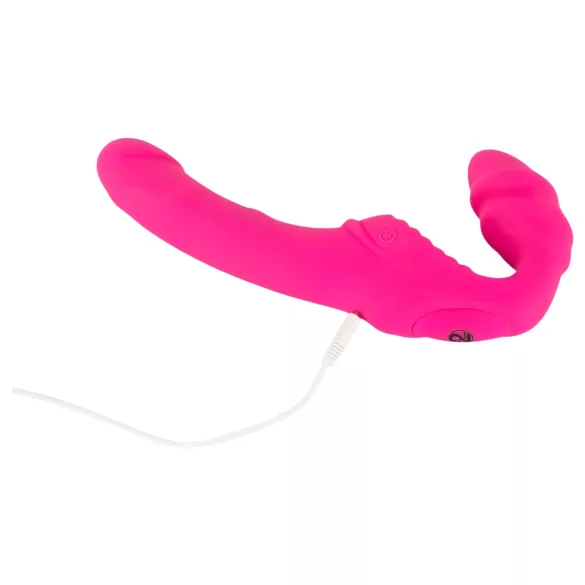 You2Toys - Double2Teaser - pripenljivi vibrator brez nosilnega paščka (roza)