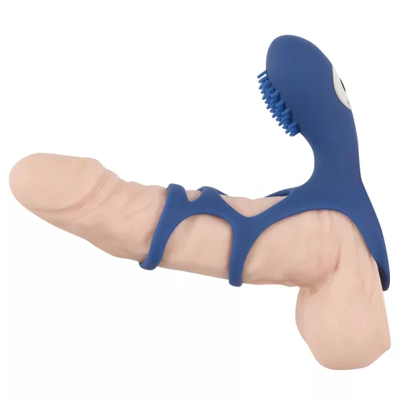 SMILE Couple - vibracijski penis obroček - polnilni - modra