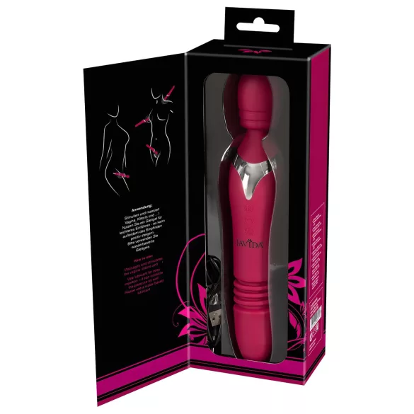 Javida Thrusting - 3v1 masažni vibrator (rdeč)