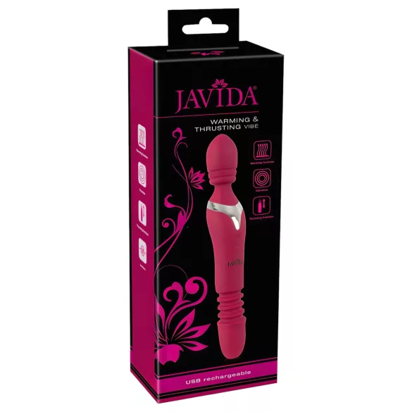 Javida Thrusting - 3v1 masažni vibrator (rdeč)