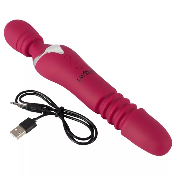 Javida Thrusting - 3v1 masažni vibrator (rdeč)