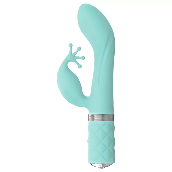 Pillow Talk Kinky - akumulatorski, 2-motorni vibrator za točko G (turkizen)