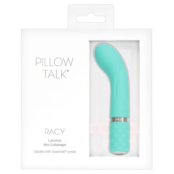 Pillow Talk Racy - baterijski, tanek G-točka vibrator (turkizna barva)