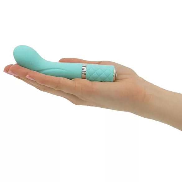 Pillow Talk Racy - vibrator za G-točko - ozek, polnilni - turkizna
