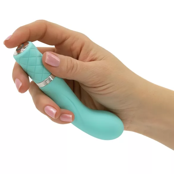 Pillow Talk Racy - vibrator za G-točko - ozek, polnilni - turkizna