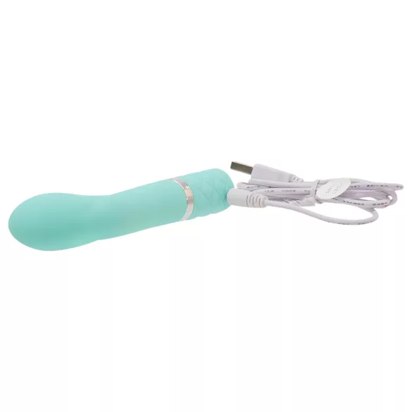 Pillow Talk Racy - vibrator za G-točko - ozek, polnilni - turkizna