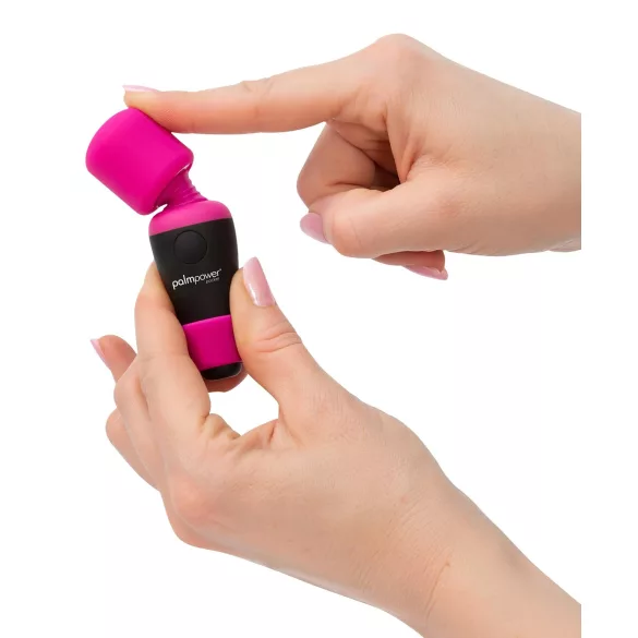 PalmPower Pocket Wand - mini vibrator - masažer - roza-črna