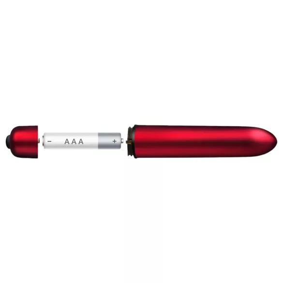 Scarlet Velvet - mini vibrator v obliki šminke - 10 načinov - rdeča