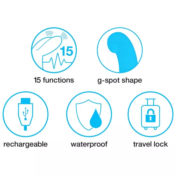 Happyrabbit - vibrator za G-točko - tanek - črna