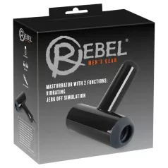   Rebel - moški masturbator z vibracijo in premikanjem gor-dol - črna