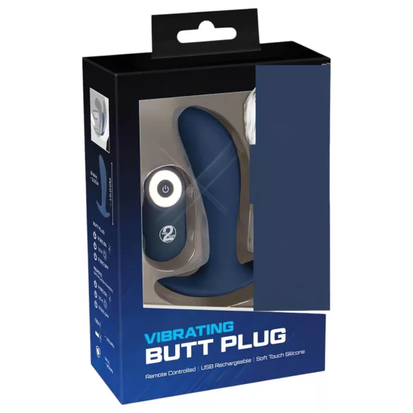 You2Toys - analni vibrator na daljinsko upravljanje - polnilni - moder