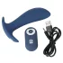 You2Toys - analni vibrator na daljinsko upravljanje - polnilni - moder